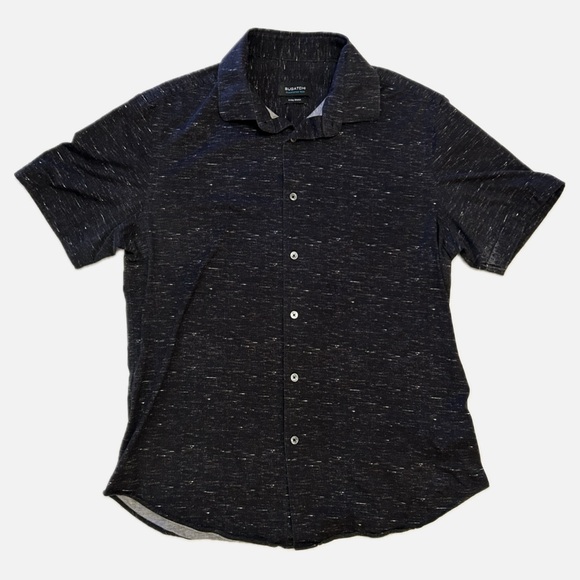 Bugatchi OoohCotton Tech Black Button Up Shirt Men’s Size Large 8-Way Stretch - Picture 1 of 12